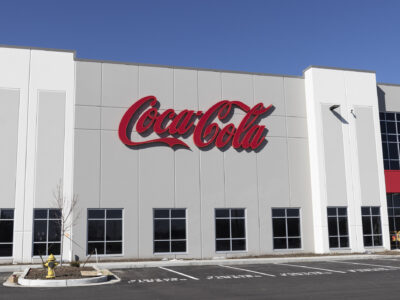 Whitestown - Circa March 2021: Coca-Cola plant. Coca-Cola manufactures Coke, Diet Coke, Sprite, Dasani, and various Coke coffee products.